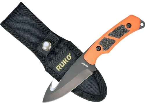 Ruko Fixed Blade Skinner 3.25" Blaze Handle Clamshell Knife