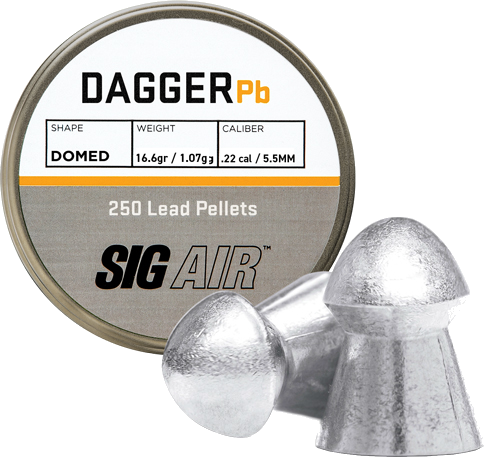 SIG Sauer Pellets 22 Dagger Domed 16.60 Grain Lead Alloy 250-Count
