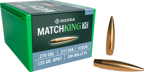 Sierra Bullets 270 Cal .277 135 Grain Hpbt Matchking X 100-Count