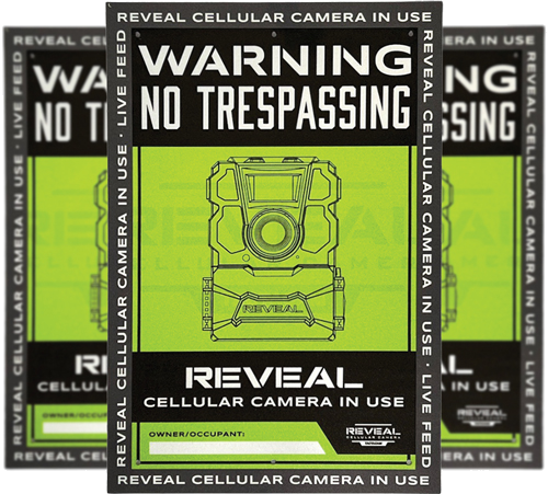 Tactacam Reveal No Trespassing Sign 3-Pack