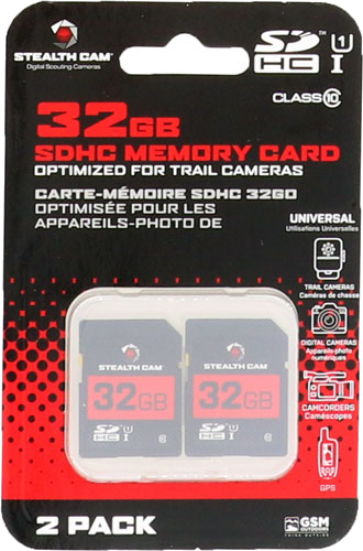Stealth Cam Sdhc Memory Card 32gb 2-Pack Super Speed Class 10