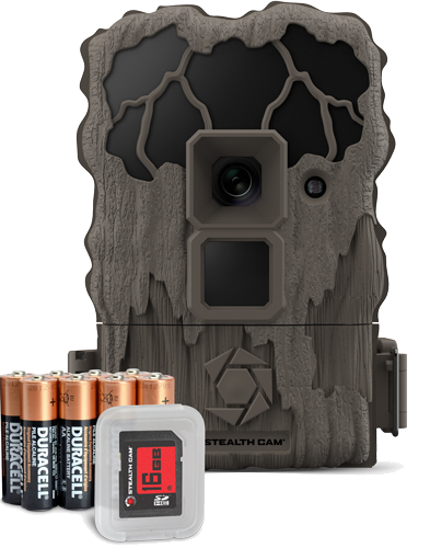 Stealth Cam Trail Camera Quick Set 20MP/720 Batt/Card No-Glo