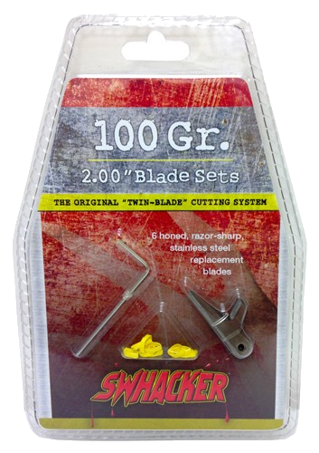 Swhacker Replacement Blades 2-Blade 100 Grain 2" Cut 6-Pack