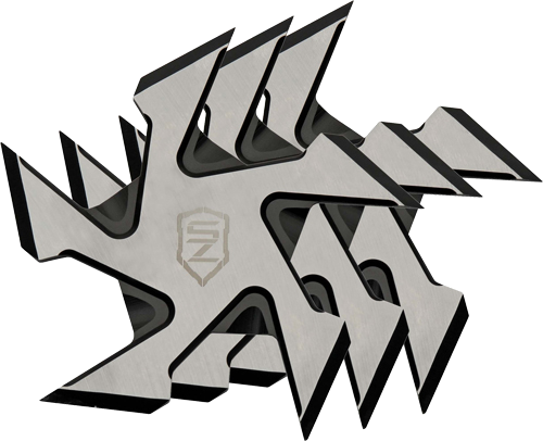 SZCO Sierra Zulu 4" Buzzsaw Throwing Star Set 3-Pack with Shth