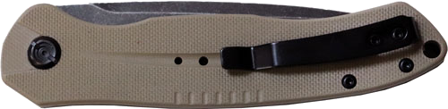 Cobratec Knives Diablo Side Button Auto 3" D2 FDE/Stnwsh Black Blade