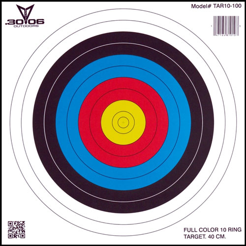 30-06 Outdoors Paper Target Archery 10-Ring 17"X17" 100-Count Scope Rings