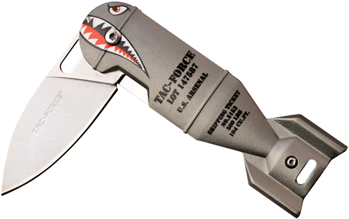 Master Cutlery Tac-Force 2.25" Drop Point Folder Shark Bomb/Ss Knife