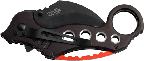 Master Cutlery Tac-Force 2.5" Hawkbill Blade Folder Black/Red Knife
