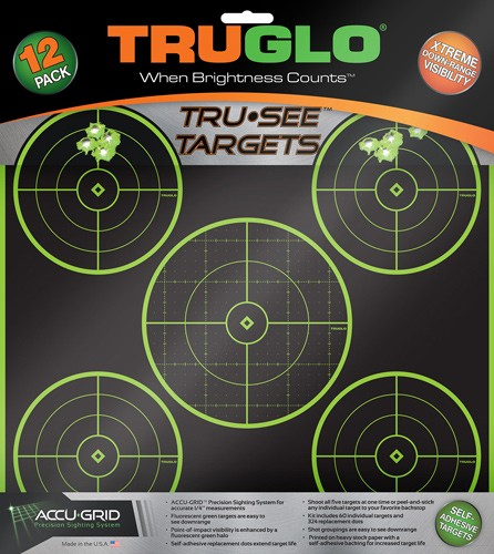 Truglo Tru-See Reactive Target 5 Bull 12-Pack