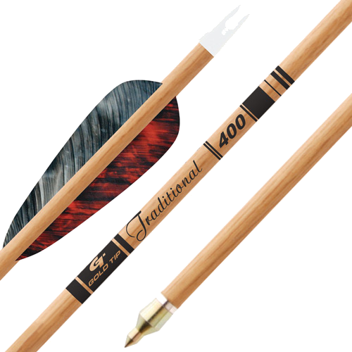 Gold Tip Arrow Traditional 4" Feathers 1/2DOZ