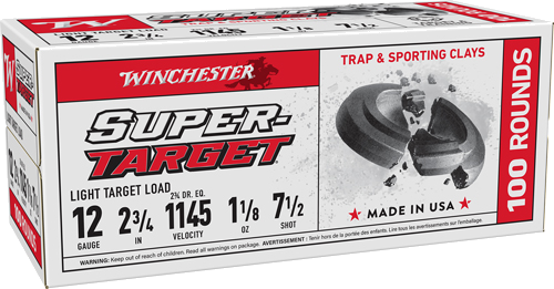 Winchester Target 12 Gauge #7.5 Shot Ammunition – 200 Rounds