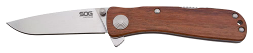 Sog Twitch II Satin Polish Wood Handle Knife