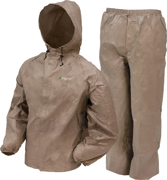 Frogg Toggs Rain Suit Mens Ultra Lite 2 Medium Khaki