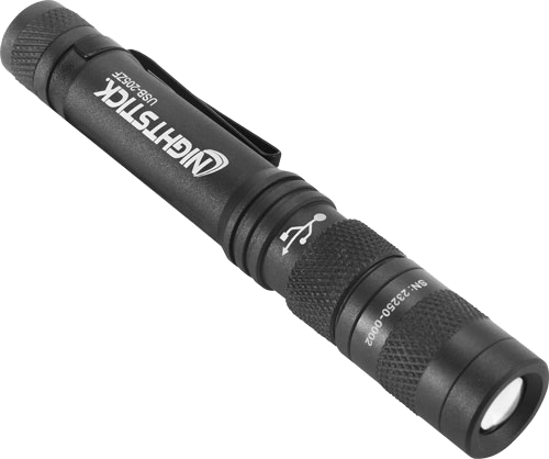 NightStick Metal USB Zoom Focus 200 Lumen Flashlight