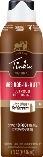 Tinks Deer Lure 69 Doe-In-Rut Hot Shot Gel 5 oz. Aerosol