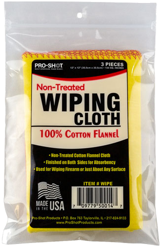 Pro-Shot Products Non-Treated Wipe Cloth 12"X12" 3-Pack