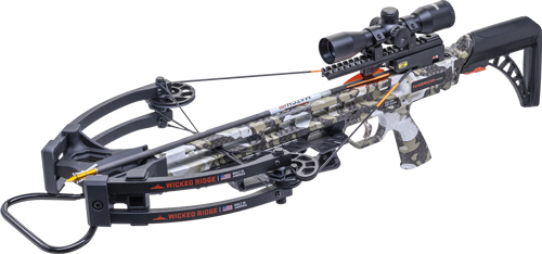 Wicked Ridge Crossbow Warrior 400 Fps Rope-Sled Pro View Peak Xt