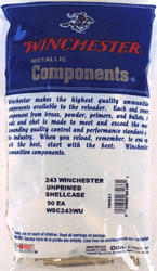 Winchester Unprimed Cases 243 Win 50-Pack 20-Pack/Cs