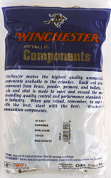 Winchester Unprimed Cases 45 Colt 100-Pack 20-Pack/Cs